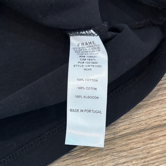 Frame Black Puff Sleeve T-Shirt Women's Size Small The Frankie Capsule Wardrobe - Picture 9 of 10